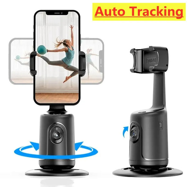 360° AI Face Tracking Phone Gimbal – Smart Auto Vlog Tripod Holder